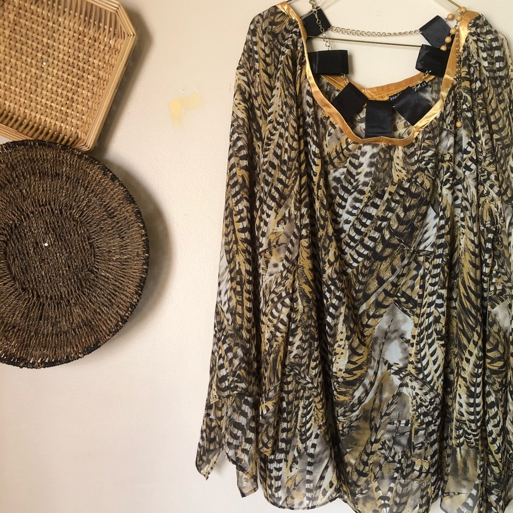 { madison paige ii } flowy animal print blouse
